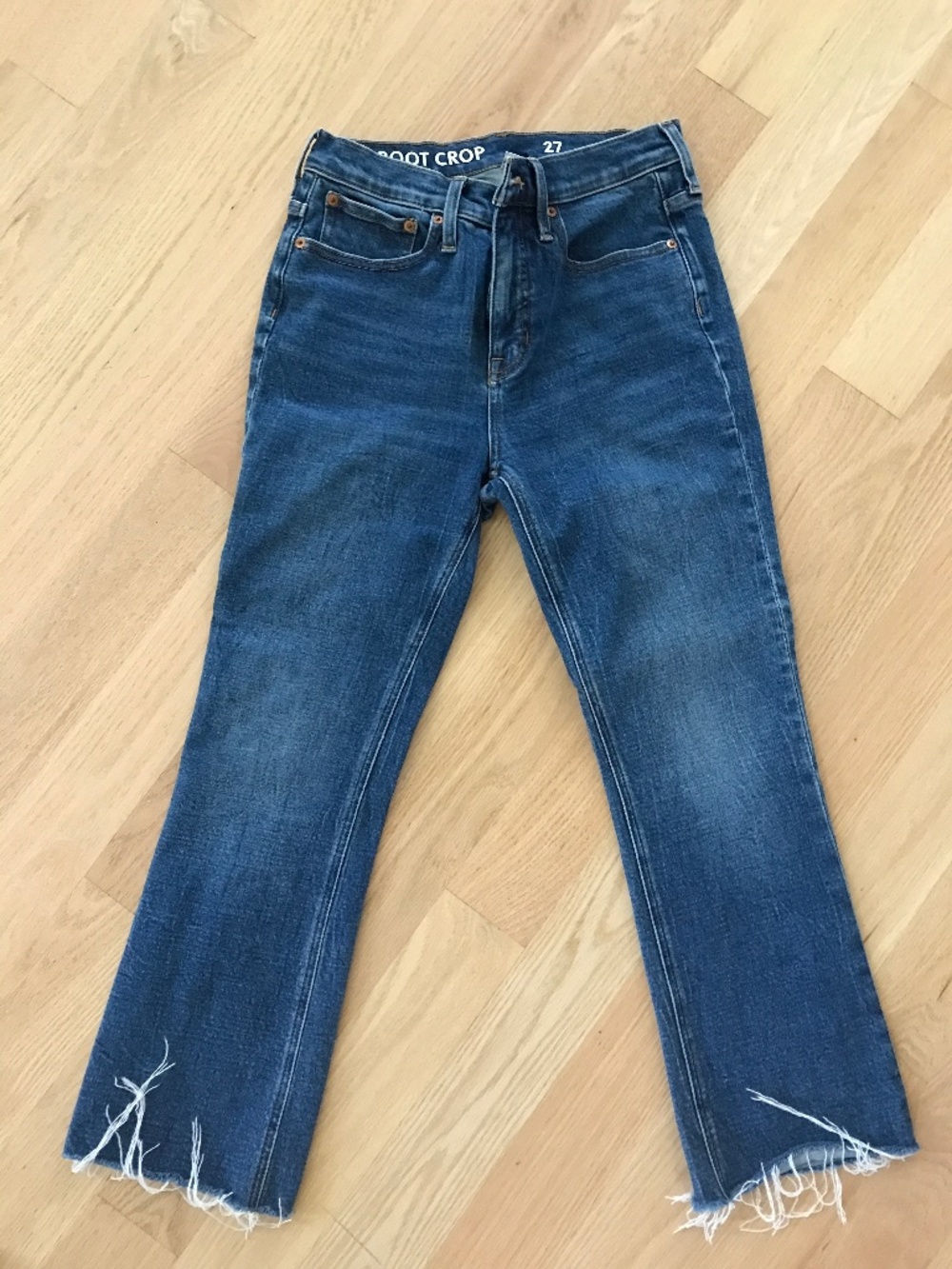 JCrew Billie Demi boot crop jeans size 27